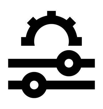  Ekolayzır ayarları vektör simgesi