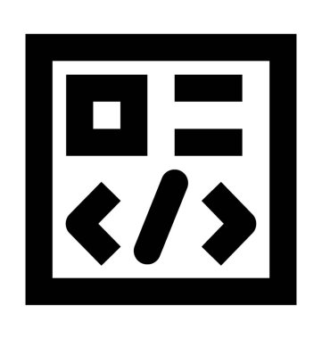  HTML kodlama vektör simgesi
