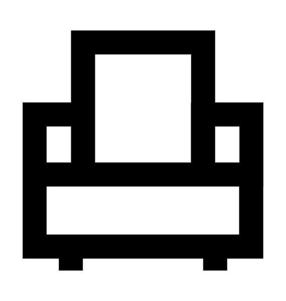 Sofa Linie Vektor Symbol — Stockvektor