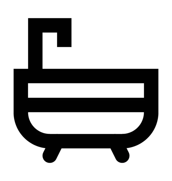 Wanne Linie Vektor Symbol — Stockvektor