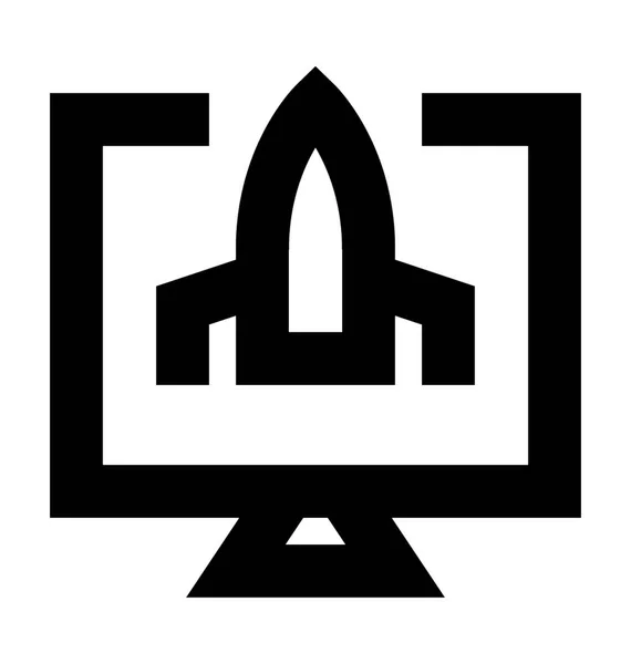 Icono de Vector de inicio en línea — Vector de stock