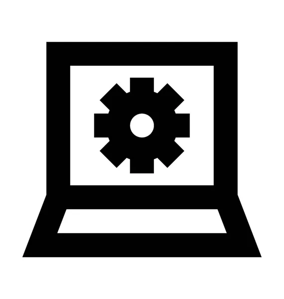 Icono de vector portátil — Vector de stock