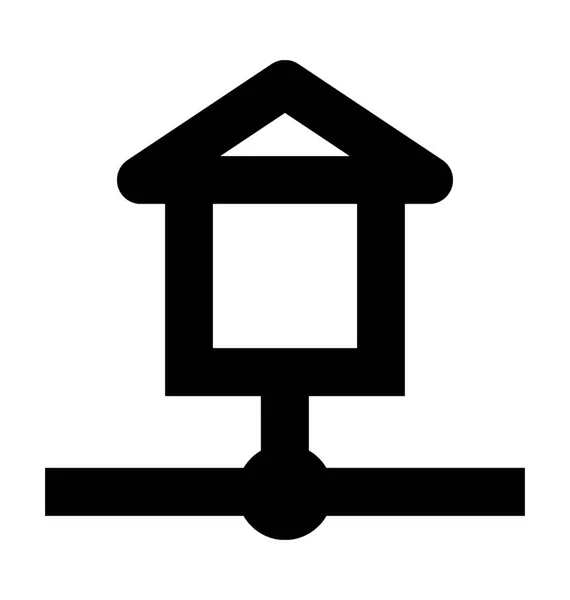 Векторная икона домашней сети — стоковый вектор