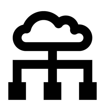  Bulut hiyerarşi vektör simgesi