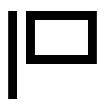  Bayrak Vektörü Simgesi