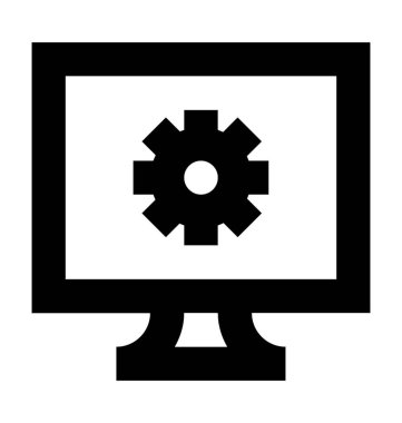  Monitör ayarları vektör simgesi