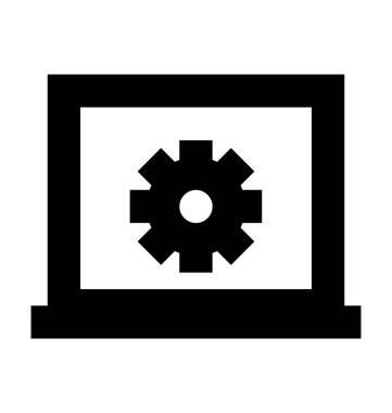  Dizüstü bilgisayar ayarları vektör simgesi