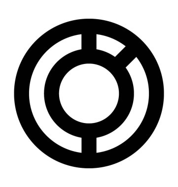  pasta grafiği vektör simgesi