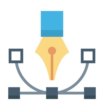  Bezier aracı vektör simgesi