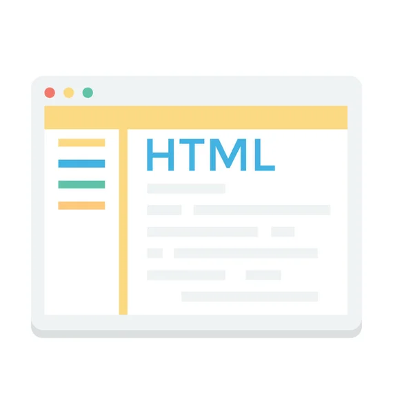 HTML-Vektorsymbol — Stockvektor