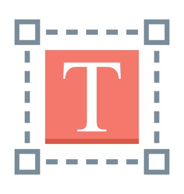  Metin aracı vektör simgesi