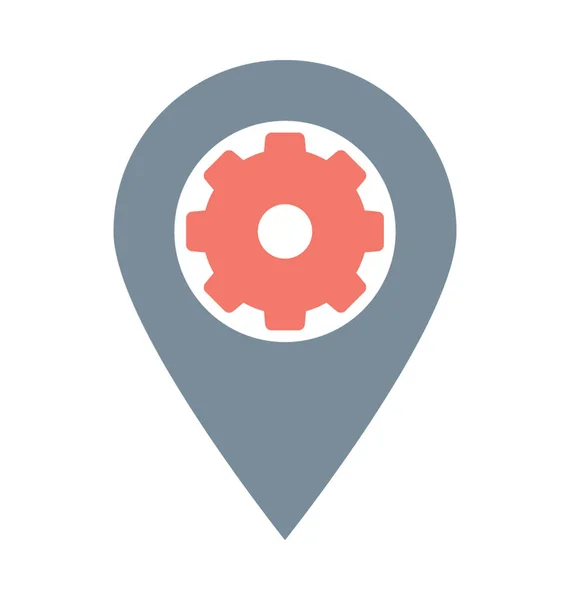 Mapa Setting Vector Icon —  Vetores de Stock