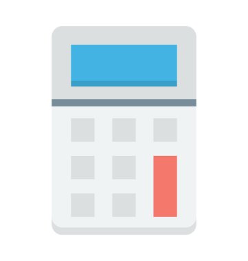 hesap makinesi çizgi vektör simgesi