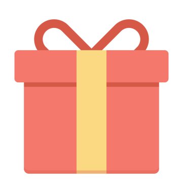 Hediye çizgi vektör simgesi