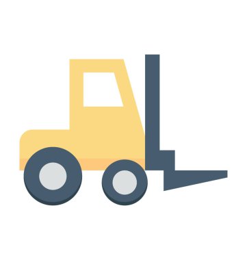 Forklift çizgi vektör simgesi