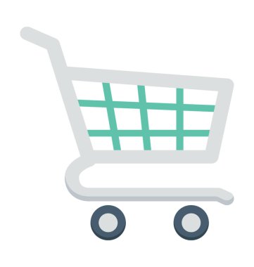 Alışveriş arabası vektör simgesi