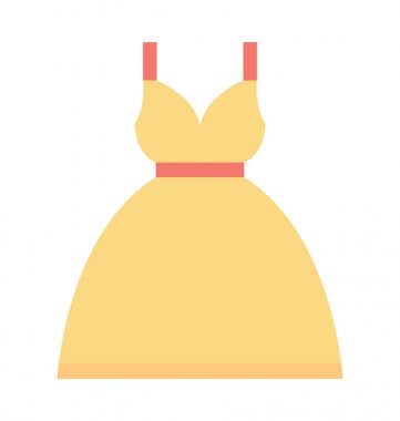 kadın elbise vektör simgesi