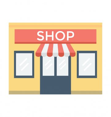 Dükkanı satırı vektör simgesi