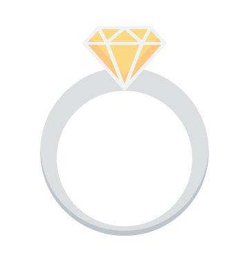 Elmas halka vektör simgesi