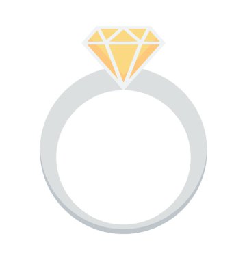 Diamond Ring Vector Icon clipart