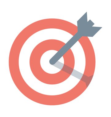  Ok vektör simgesi boğa göz