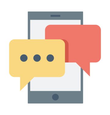  mobil sohbet vektör simgesi