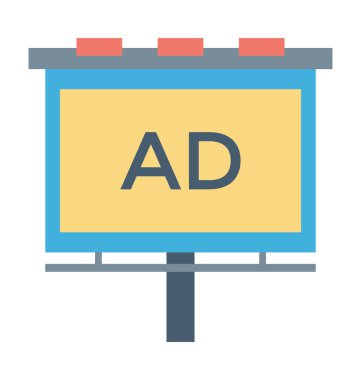  Reklam kurulu vektör simgesi