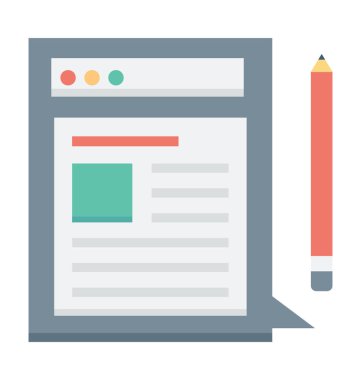  Web şablonu vektör simgesi