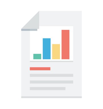  Grafik rapor vektör simgesi