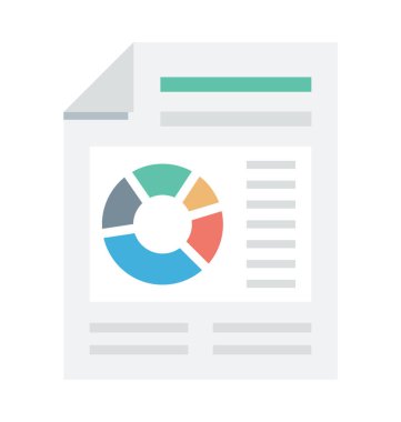  Grafik rapor vektör simgesi