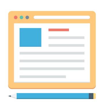  Web şablonu vektör simgesi