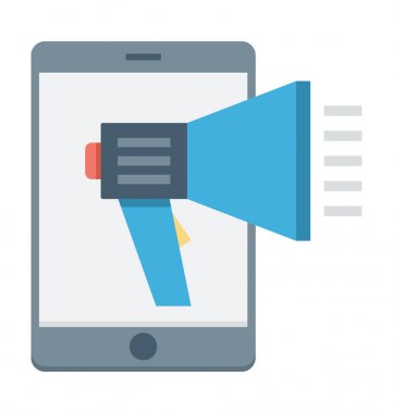  mobil pazarlama vektör simgesi