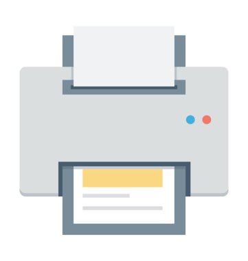  Yazıcı vektör simgesi