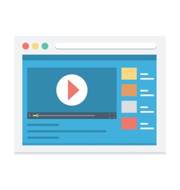  Canlı akış vektör simgesi