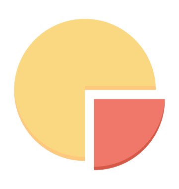  pasta grafiği vektör simgesi