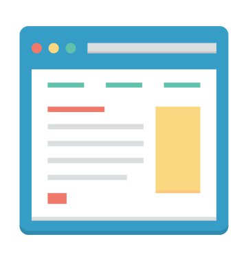  Web şablonu vektör simgesi