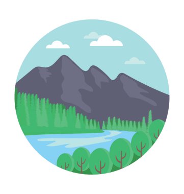 Vektör simge renkli Nehri