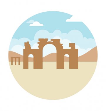 Vektör simge renkli Palmyra