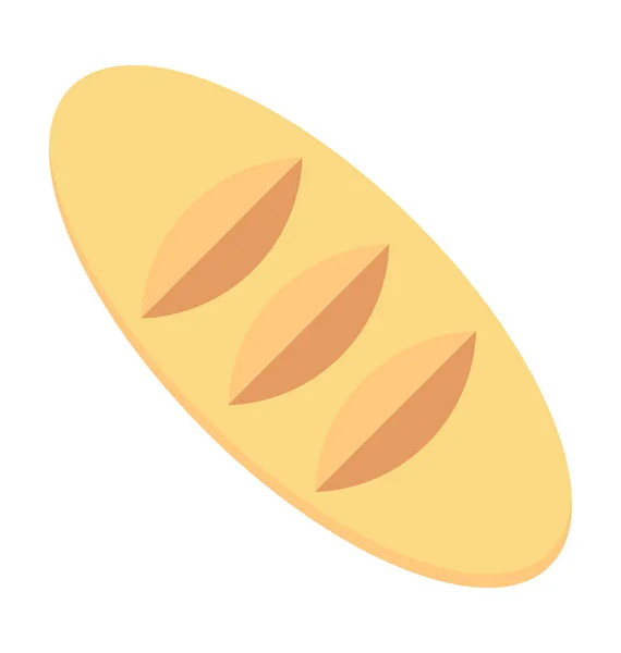 Baguette Linienvektorsymbol — Stockvektor