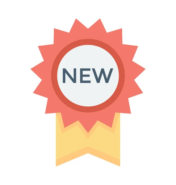 New Badge Vector Icon — Stock Vector