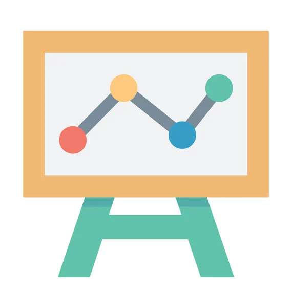Grafik sunum vektör simgesi — Stok Vektör