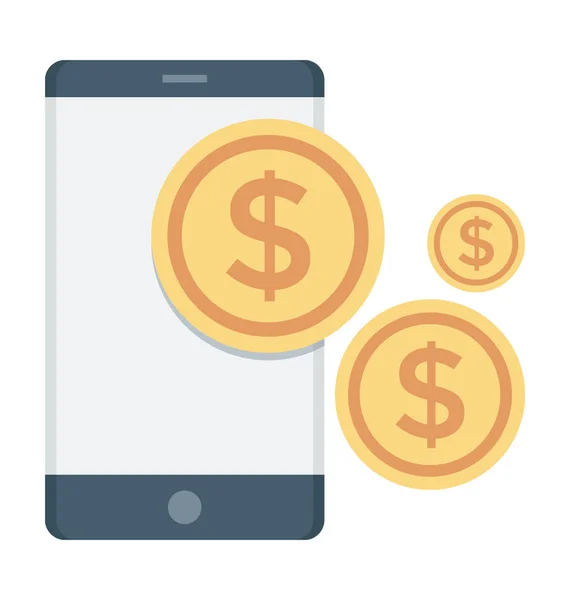 Иконка мобильного банкинга — стоковый вектор