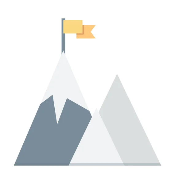 Pico de montaña vector icono — Vector de stock