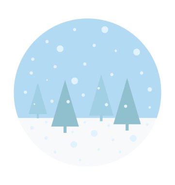 Vektör simge renkli kış