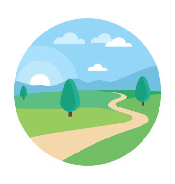 Çiftlik yolu vektör simgesi