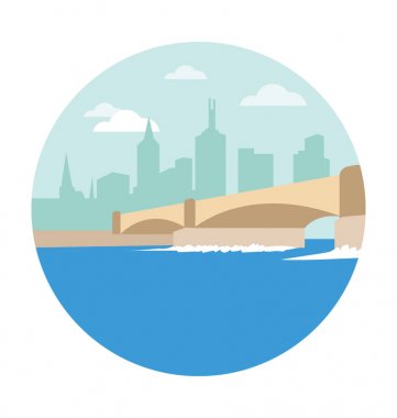 Vektör simge renkli Köprüsü