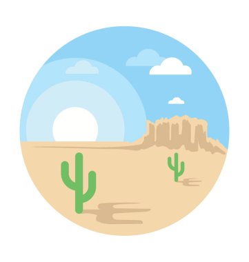 Desert colored Vector Icon clipart