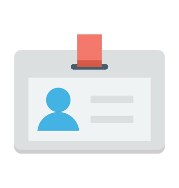 kimlik kartı vektör simgesi