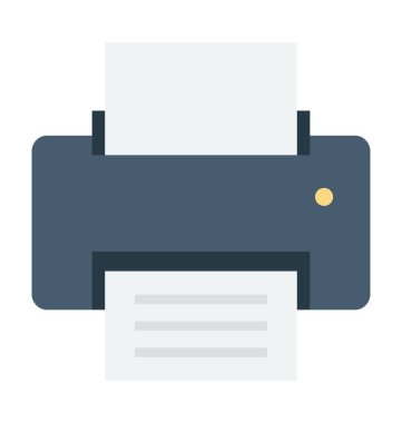 Yazıcı renkli vektör simgesi