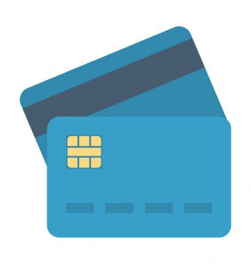 Kredi kartı vektör simgesi